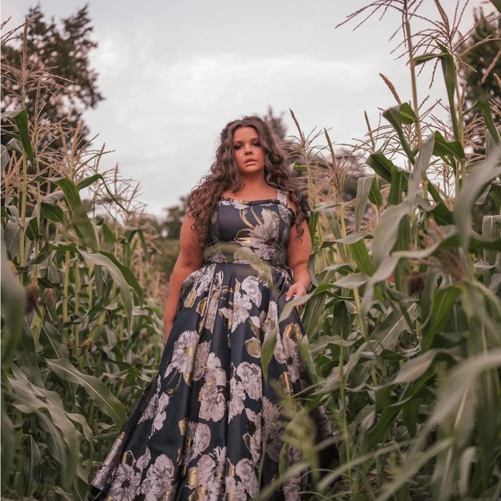 JessaKae Navy Floral Maxi Dress